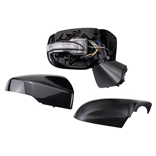 TRQ Passenger Side Power Heated Mirror Smooth Black Manual Fold Turn Signal Compatible with 2019-2020 Subaru Forester SU1321168 - Image 3