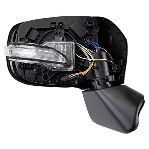 TRQ Passenger Side Power Heated Mirror Smooth Black Manual Fold Turn Signal Compatible with 2019-2020 Subaru Forester SU1321168 - Image 4