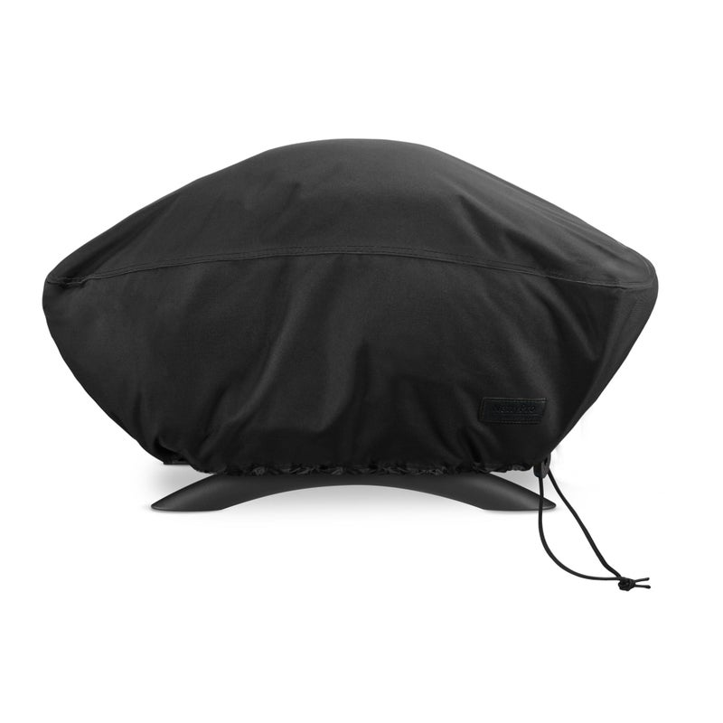 NettyPro Grill Cover for Small Q Series, Waterproof Heavy Duty UV Resistant Portable Grill Cover for Q 1400/1000 Series and Baby Q Gas, Black - Image 1