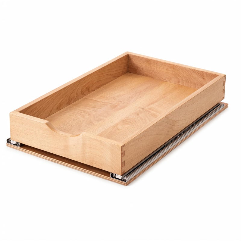 Draworia Pull Out Cabinet Drawers - 6x2 Size Options (12-23'W,18-21'D), Pre-Assembled with Soft Close Slides, Solid Beechwood, Easy Installation (14'W x 21'D) - Image 1