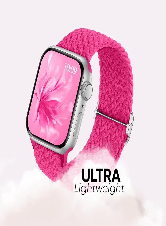 Knossen 6 Pack Braided Stretchy Bands Compatible with Apple Watch Band 38mm 40mm 41mm 42mm 44mm 45mm 46mm 49mm Women Men, Adjustable Nylon Solo Loop Elastic Straps for iWatch Series 11 10 9 8 7 6 5 4 SE Ultra - Image 4