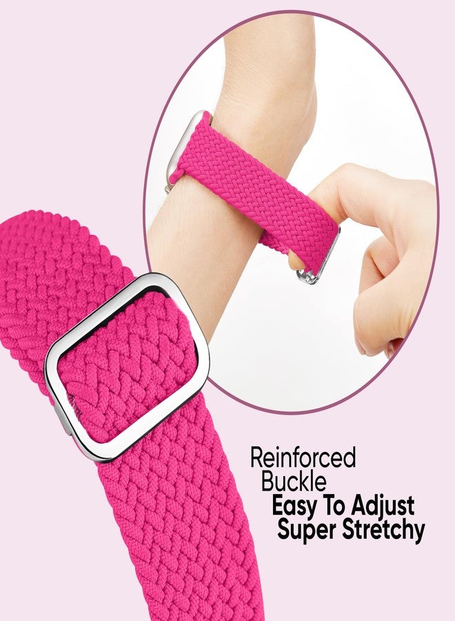 Knossen 6 Pack Braided Stretchy Bands Compatible with Apple Watch Band 38mm 40mm 41mm 42mm 44mm 45mm 46mm 49mm Women Men, Adjustable Nylon Solo Loop Elastic Straps for iWatch Series 11 10 9 8 7 6 5 4 SE Ultra - Image 5