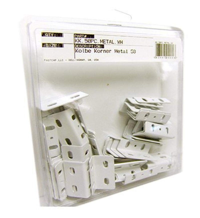 FastCap Metal Kolbe Korner 50 Pack White KK50PCMETALWH