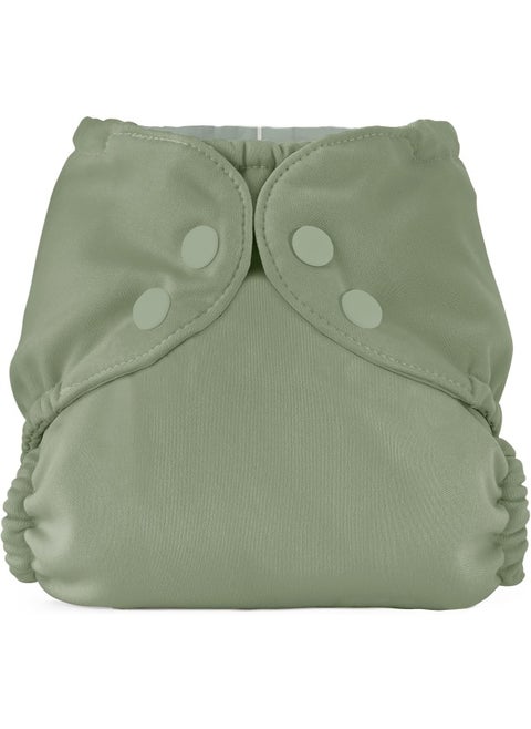 Esembly Cloth Diaper Outer, Swim and Waterproof Cloth Diaper Cover, Leak-Proof and Breathable Layer, Reusable with Snap Closure - Size 1 (7-17lbs), Aloe