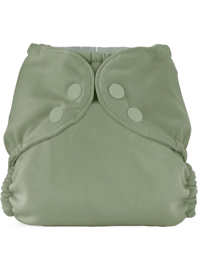 Esembly Cloth Diaper Outer, Swim and Waterproof Cloth Diaper Cover, Leak-Proof and Breathable Layer, Reusable with Snap Closure - Size 1 (7-17lbs), Aloe