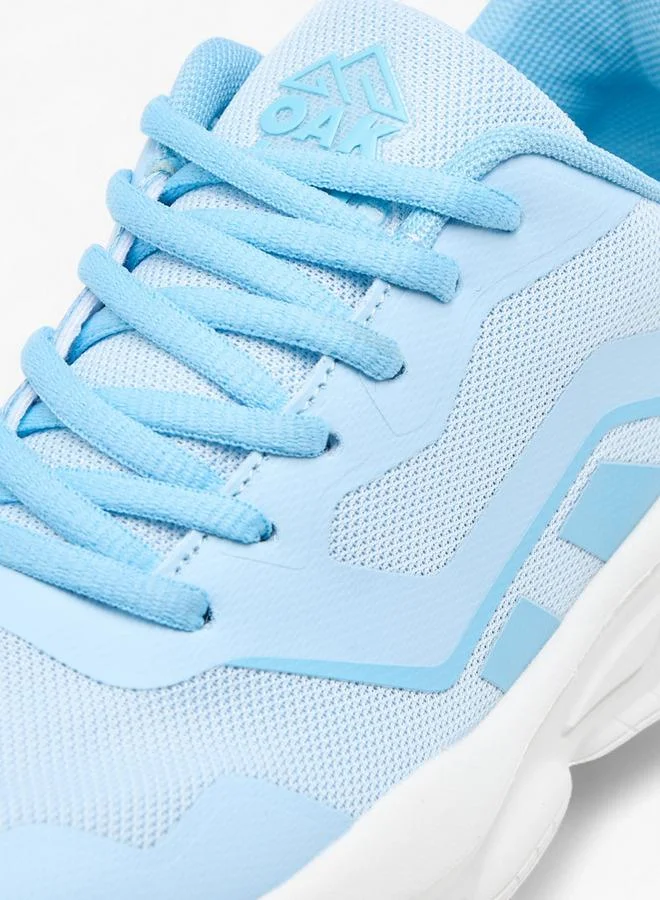 Oaklan by Shoexpress BLUE Women Textured Lace-Up Sports Shoes with Pull Tabs for Women | Best Price UAE