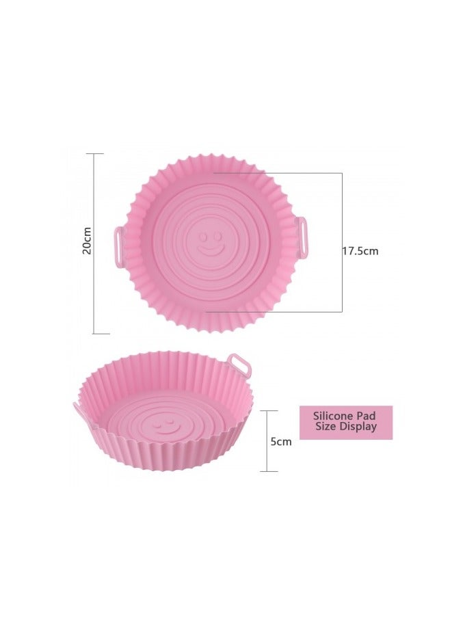 ٤ قطع بطانة سيليكون لقلاية الهواء، غير لاصقة وقابلة لإعادة الاستخدام، مقاومة للحرارة مع مقابض، مناسبة للفرن والمايكروويف والفريزر، ٢٠.٦×٥ سم - Image 2