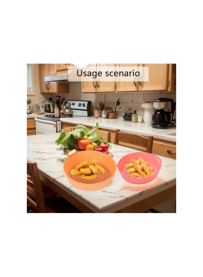 ٤ قطع بطانة سيليكون لقلاية الهواء، غير لاصقة وقابلة لإعادة الاستخدام، مقاومة للحرارة مع مقابض، مناسبة للفرن والمايكروويف والفريزر، ٢٠.٦×٥ سم - Image 4