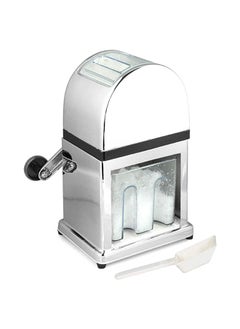 NIBEMINENT Stylish Chrome Plated Ice Crusher With Tray And Scoop White 16 X 27centimeter  - Image 1