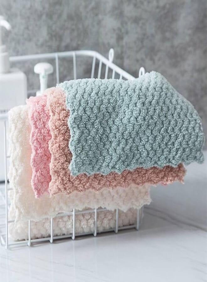 Miracle Microfiber Towels 10 Pieces - 25x25 cm Multicolor for Daily Kitchen and Car Use Absorbs Liquids Quickly and Effectively Removes Dirt and Dust. Generic