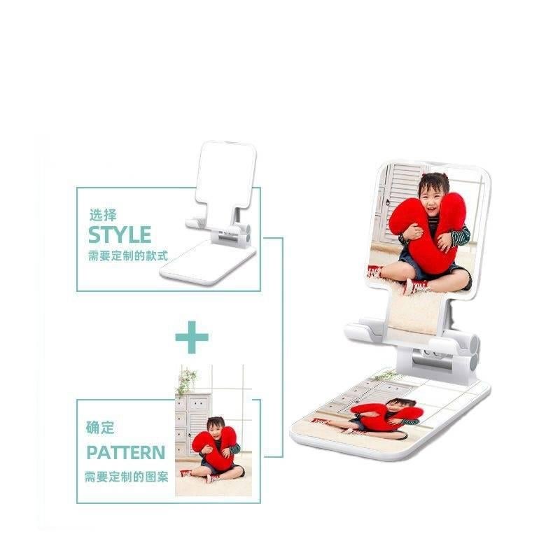 Foldable Desk Phone Stand Metal with Rotating View for Phone and Tablet Use for Everyday Viewing in White - Image 5