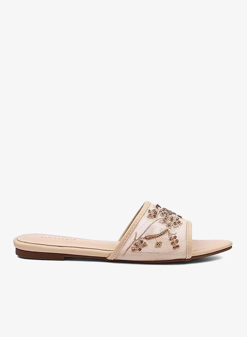 أيقون صنادل نسائية مزينة بالزهور