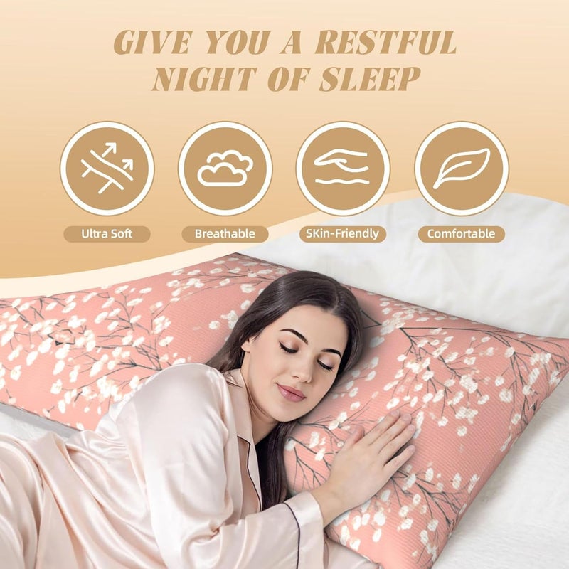 Baby's Breath Print Long Body Pillowcase 20x54in Stylish and Comfortable Pillow Cover for A Restful Sleep - Image 4