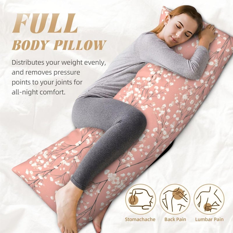 Baby's Breath Print Long Body Pillowcase 20x54in Stylish and Comfortable Pillow Cover for A Restful Sleep - Image 5