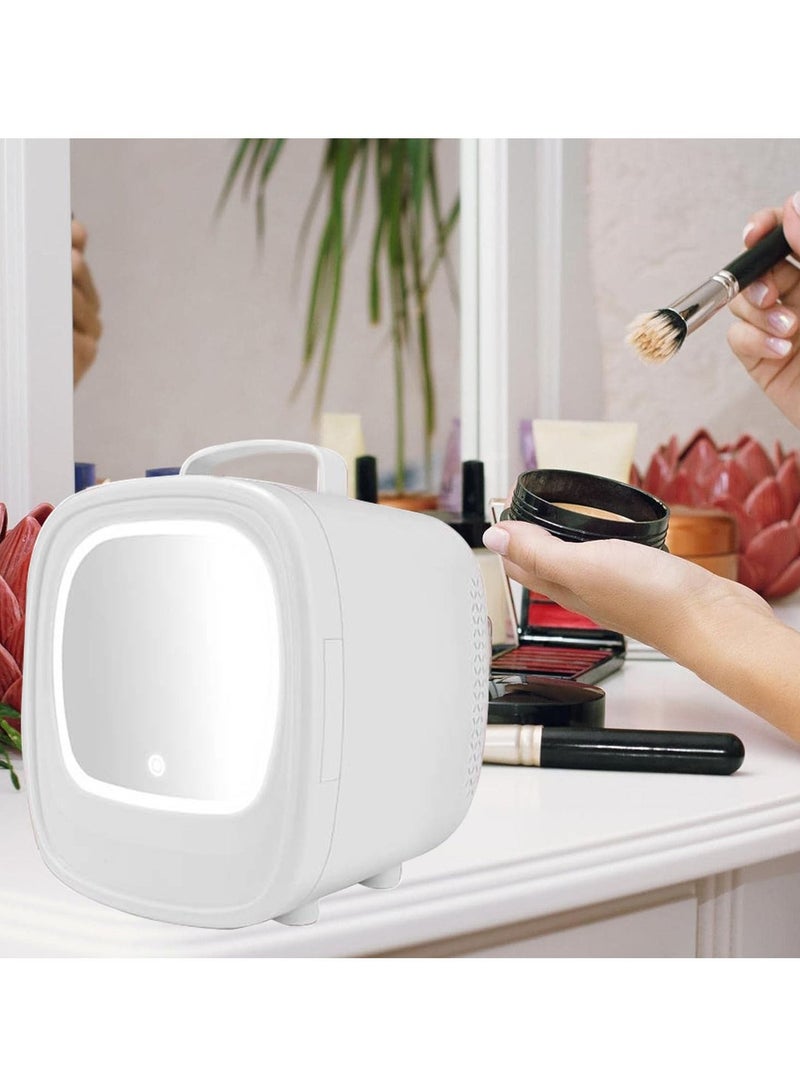 Cool Baby COOLBABY Skincare Fridge with LED Mirror, 6L Beauty Mini Fridge Skin Care Cosmetic Makeup Refrigerator with LED Light, Small Refrigerator Cooler or Warmer (White)  - Image 4
