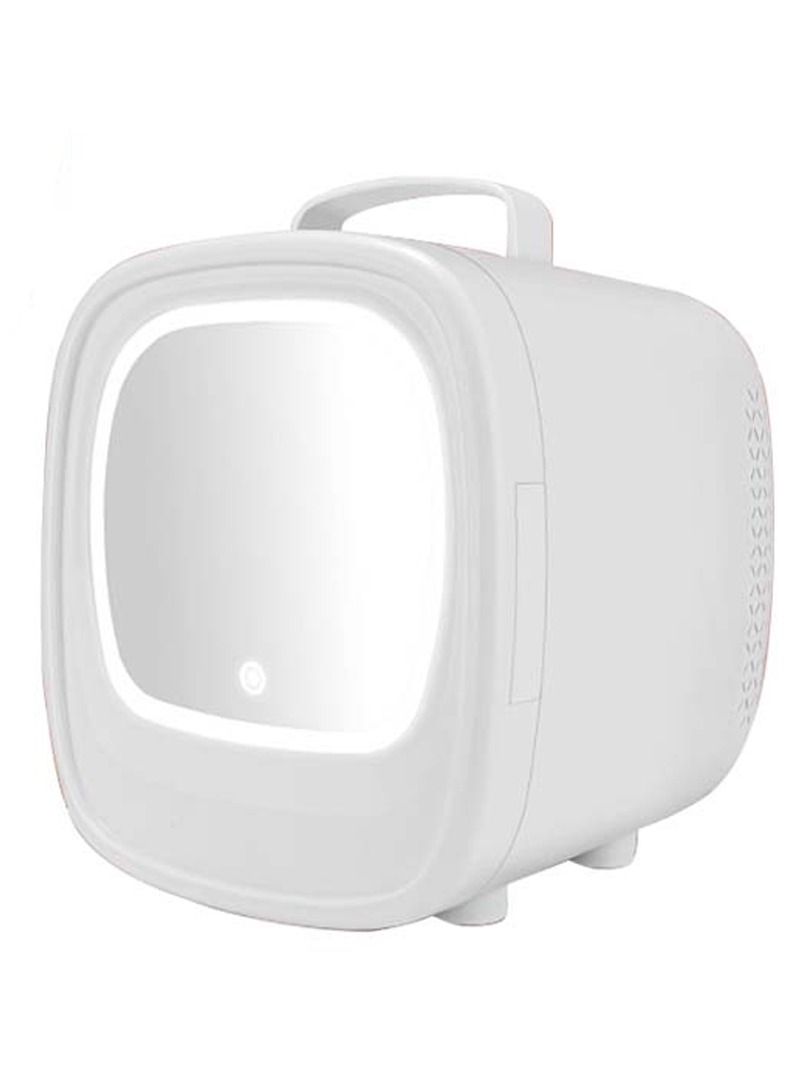 Cool Baby COOLBABY Skincare Fridge with LED Mirror, 6L Beauty Mini Fridge Skin Care Cosmetic Makeup Refrigerator with LED Light, Small Refrigerator Cooler or Warmer (White)  - Image 1