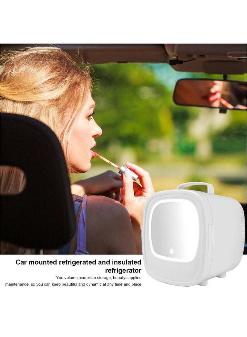 Cool Baby COOLBABY Skincare Fridge with LED Mirror, 6L Beauty Mini Fridge Skin Care Cosmetic Makeup Refrigerator with LED Light, Small Refrigerator Cooler or Warmer (White)  - Image 5