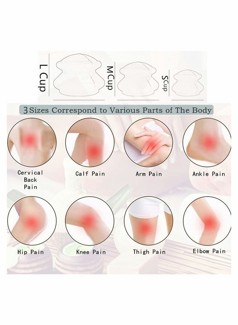 Excefore مجموعة العلاج بالحجامة 6 أحجام مجموعة العلاج بالحجامة المنزلية المصنوعة من السيليكون، شفط أقوى، مناسبة للتدليك العضلي اللفافي، وتسكين آلام العضلات والأعصاب والمفاصل - Image 3