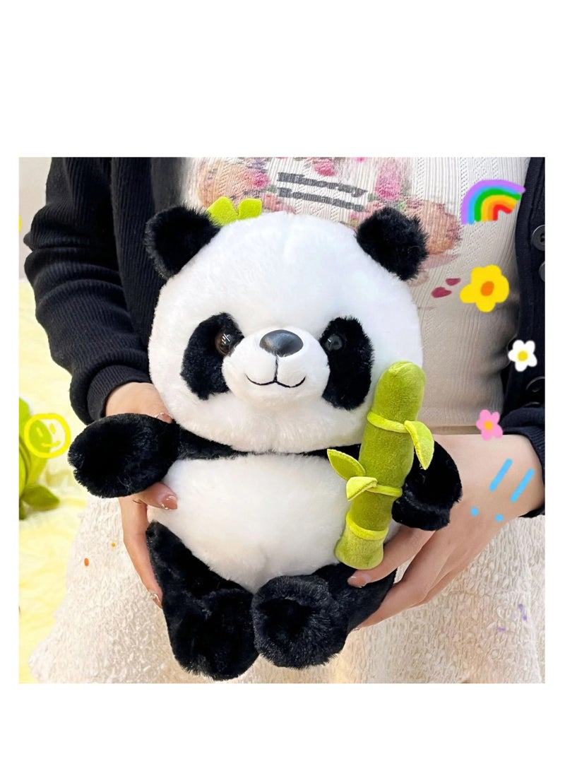 AROAQ Panda Stuffed Animals, 2 In 1 Bamboo Tube Panda Plush And Pillow, Panda Bear Plush Toys With Bamboo Stuffed Panda Plushies For Boys And Girls - Image 1