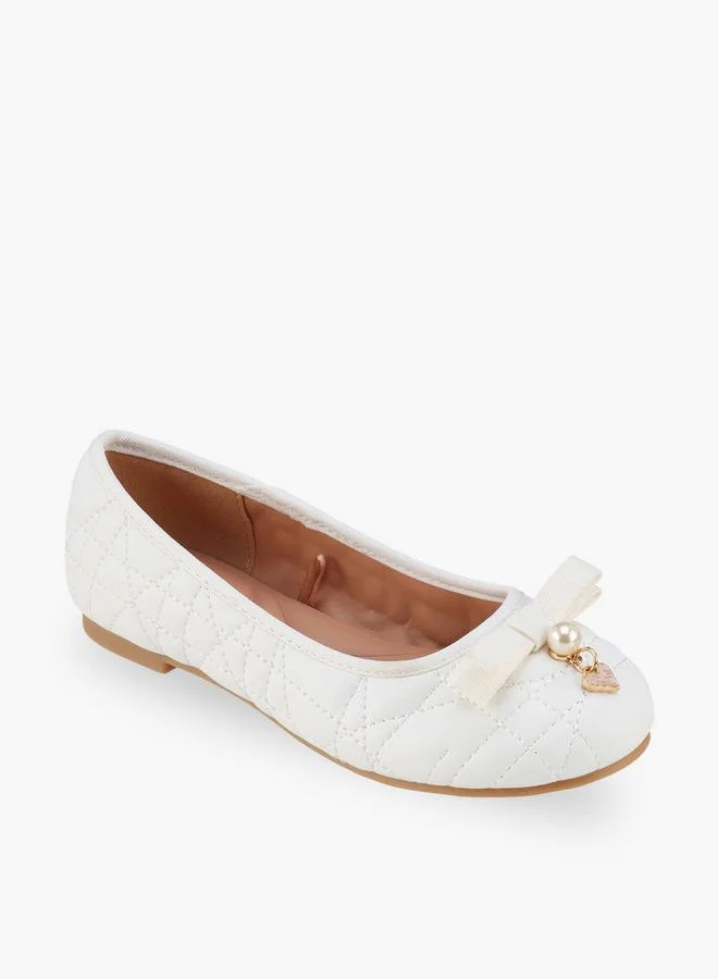 ليتل ميسي Girls Quilted Ballerina Shoes