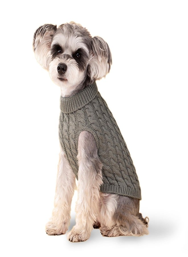 krastmon Dog Sweater, Grey XL Dog Pullover Sweater, Turtleneck Knitwear, Dog Outfits for Small Dogs and Medium Dogs, Warm Clothes for Bulldog, Poodle, Yorkshire, Cocker Spanie etc. - Image 1