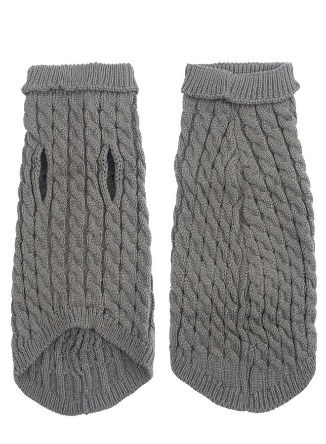 krastmon Dog Sweater, Grey XL Dog Pullover Sweater, Turtleneck Knitwear, Dog Outfits for Small Dogs and Medium Dogs, Warm Clothes for Bulldog, Poodle, Yorkshire, Cocker Spanie etc. - Image 2
