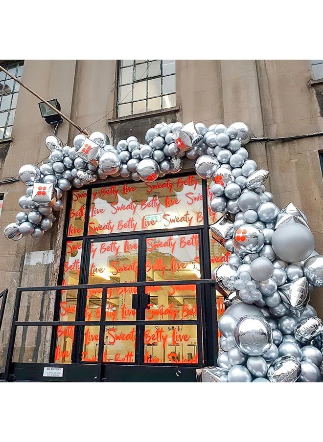 PartyWoo Metallic Silver Balloons, 50 Pcs 12 Inch Silver Metallic Balloons, Silver Balloons For Balloon Garland Or Arch As Wedding Decorations, Birthday Decorations, Party Decorations, Silver-G102  - Image 5