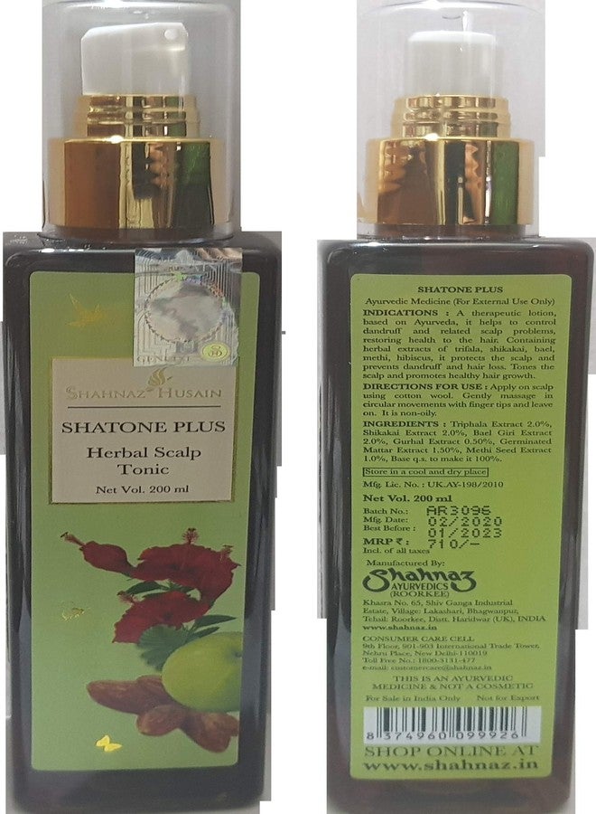 Shahnaz Husain Shatone Plus Herbal Scalp Tonic 200 mL, CREAM - Image 1