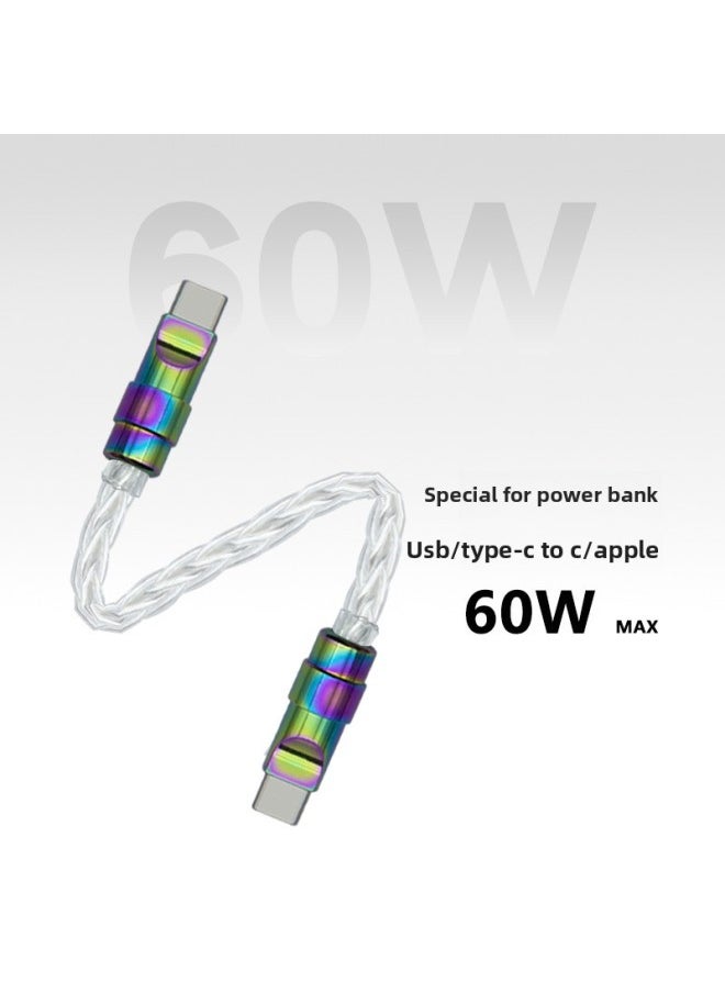 Generic - Colorful Pure Copper Hardware Ultra-soft Single Crystal Copper Data Cable For Iphone16 Mobile Phone Mate60 Fast Charging-Color:1m Usb To For Apple/12w-Model:Single Crystal Copper Silver [colorful Copper Shell] - Image 1