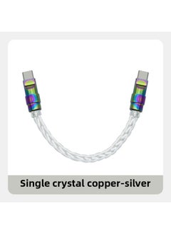 Colorful Pure Copper Hardware Ultra-soft Single Crystal Copper Data Cable For Iphone16 Mobile Phone Mate60 Fast Charging-Color:1m Usb To For Apple/12w-Model:Single Crystal Copper Silver [colorful Copper Shell]