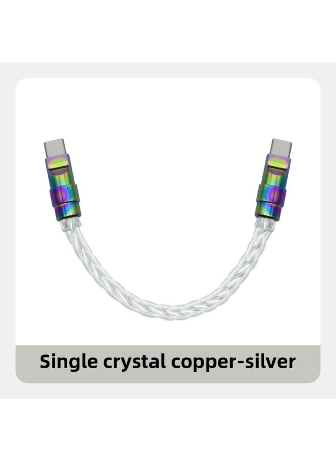 Generic - Colorful Pure Copper Hardware Ultra-soft Single Crystal Copper Data Cable For Iphone16 Mobile Phone Mate60 Fast Charging-Color:1m Usb To For Apple/12w-Model:Single Crystal Copper Silver [colorful Copper Shell] - Image 1