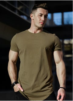 REOCLE Men's Sports T-Shirt Fitted Short Sleeve T-Shirts Gym Workout Athletic Shirt Breathable Lightweight Essential Drop-Cut T-Shirt  - Image 2