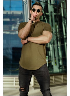 REOCLE Men's Sports T-Shirt Fitted Short Sleeve T-Shirts Gym Workout Athletic Shirt Breathable Lightweight Essential Drop-Cut T-Shirt  - Image 3