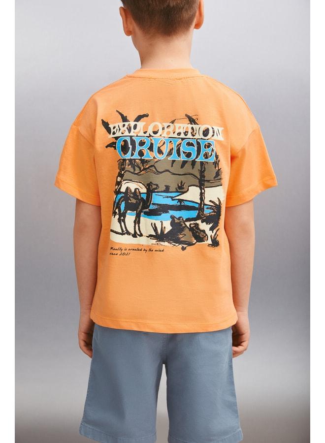 GRIMELANGE ORAN Men's Salmon T-Shirt. - Image 2