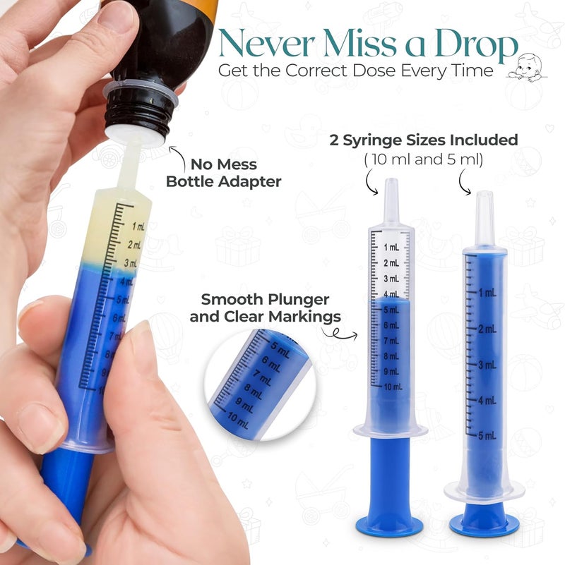 Zentious Liquid Medication Bottle Adapter and Oral Syringe Dispenser  Great for Easily Dispensing Medication to Children and Pets  Includes a Medication Reminder Log From Zentious - Image 4
