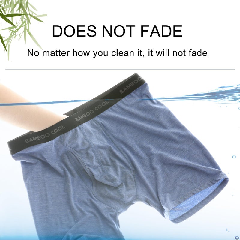 BAMBOO COOL Men's Ultra Breathable Underwear,No Riding Up Boxer Briefs with ComfortFlexible Waistband,Multipack - Image 3