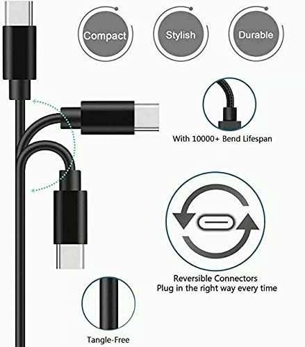 WZHENB USB Type C Charger Cable Charging Cord for Skullcandy Indy Evo, Push Ultra/Active, Sesh Evo, Indy Fuel,Rail Anc，Grind Fuel, Indy ANC, Crusher Evo, Crusher ANC 2，Hesh Evo/Hesh Anc Headphones Earbuds - Image 3
