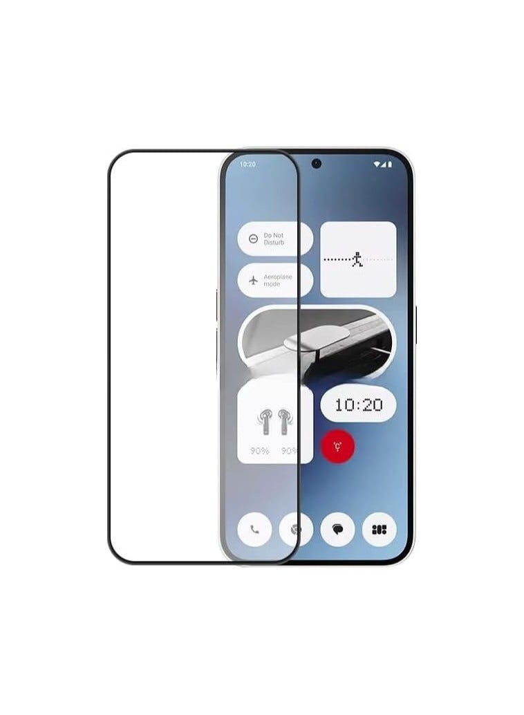 DUSALA Nothing Phone 3a Screen Protector Full Glue Bubble Free Anti-Scratch Anti-Fingerprint 9H Hardness 3D Curved Edge Tempered Glass Screen Protector for Nothing Phone 3a 2025 5D Black Glass (1) - Image 1