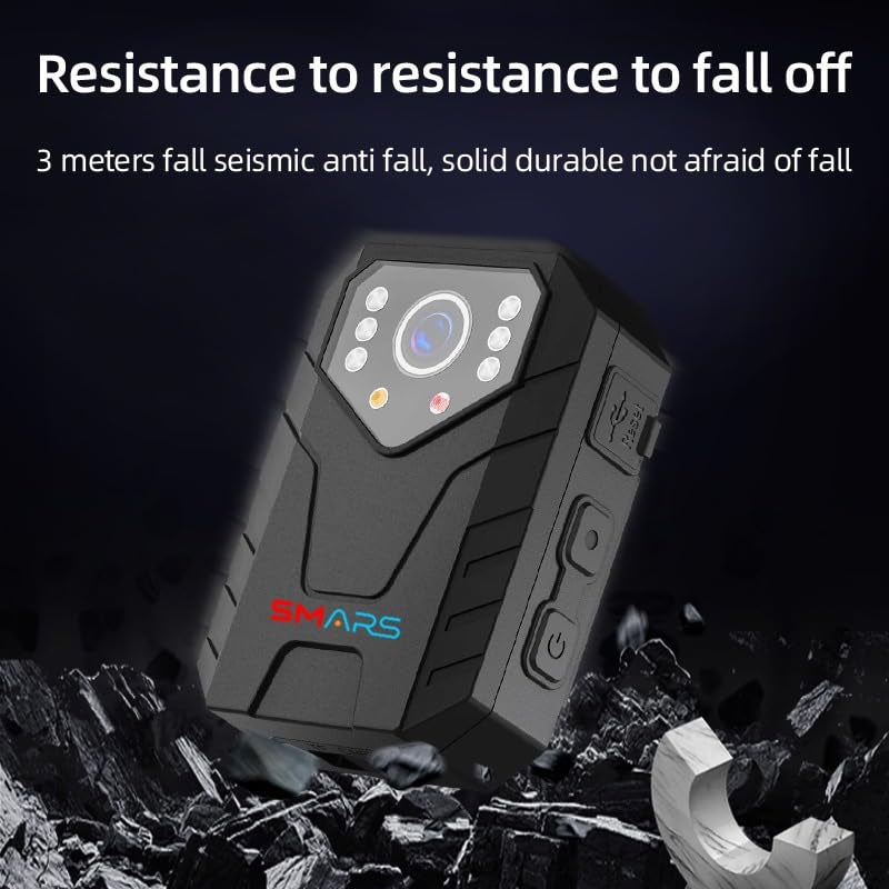 smars 4K Wearable Body Worn Camera with Audio Video Recording for Security Guard Law Enforcement Body Worn Camera Recorder - Image 2