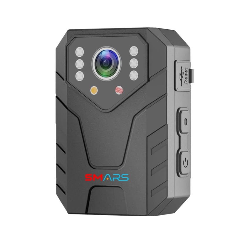 smars 4K Wearable Body Worn Camera with Audio Video Recording for Security Guard Law Enforcement Body Worn Camera Recorder - Image 1