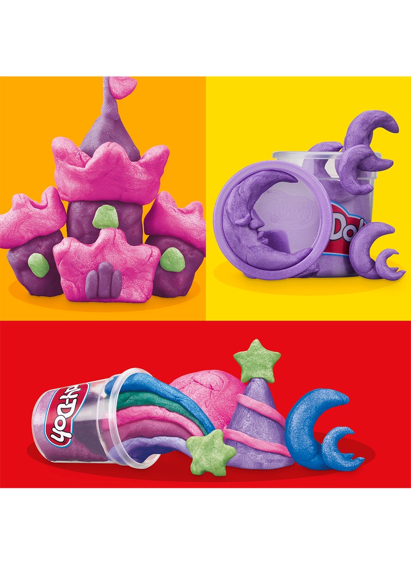 Play-Doh مجموعة الشSparkle – 6 عبوات من مركب النمذجة اللامع مع اللمعان، 2 أوقية، ألوان جوهرية نابضة للإبداع، هدايا حفلات، الفنون والحرف للأطفال من عمر 2 وما فوق. قد يختلف التغليف.  - Image 3