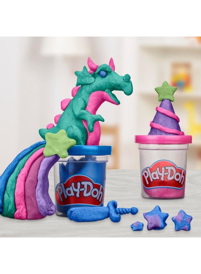 Play-Doh 6 Pack Sparkle Collection, Assorted Metallic Shine Colors, Kids Arts & Crafts Supplies, Imagination Toys for 3 Year Olds & Up - Image 3