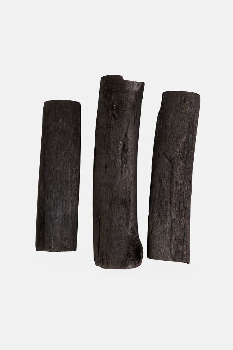 Les Artistes Paris 3Pcs Binchotan Charcoal, Black - Image 2