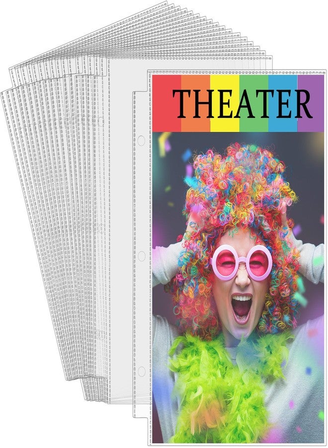 Affrolling 100 Pcs Playbills Binder Page Protectors Bulk for Broadway Sheet Protectors Fit 5.5 x 8.5 Programs Protective Sleeves Play Program and Theater Programs Playbills from Mid 1980s to Modern - Image 1