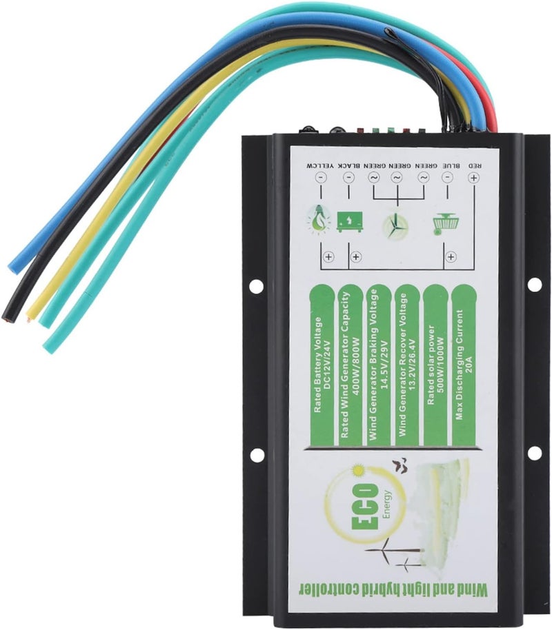 12V/24V Wind and Solar Controller 400W/800W, Wind Controller with MGT Charging Mode, Solar with e Compensation - Image 1