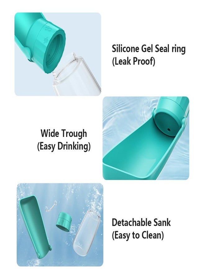 PawSailor Dog Water Bottle Portable for Walking Pet Travel 19 OZ Leak proof Water Bottle Bowl with Drinking Feeder Cat Puppy Water Dispenser for Hiking Camping Blue - Image 4