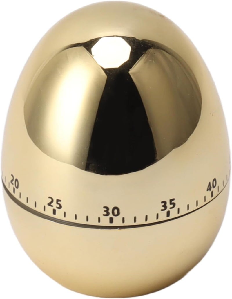 Dioche Cooking Timer 60-Minute Eggshaped Mechanical Timer, Kitchen Cooking Alarm Clock, Manual Countdown, Convenient and Accurate Timing, an Essential for (Gold) - Image 4
