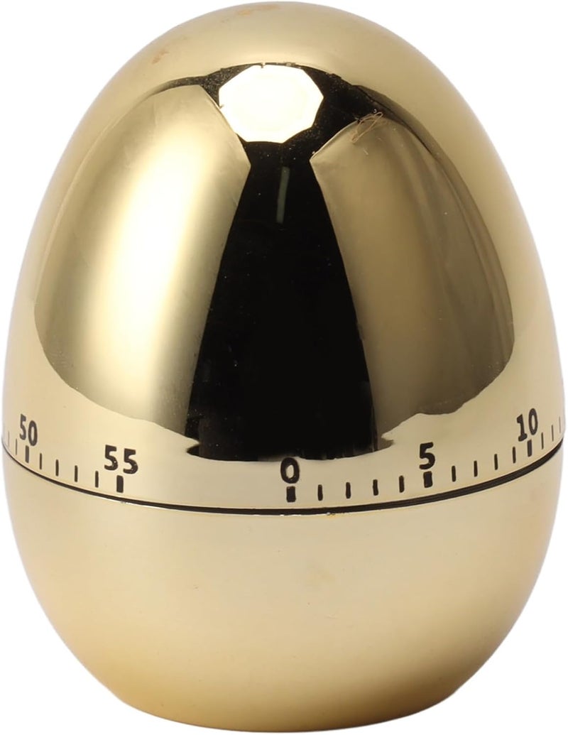Dioche Cooking Timer 60-Minute Eggshaped Mechanical Timer, Kitchen Cooking Alarm Clock, Manual Countdown, Convenient and Accurate Timing, an Essential for (Gold) - Image 5