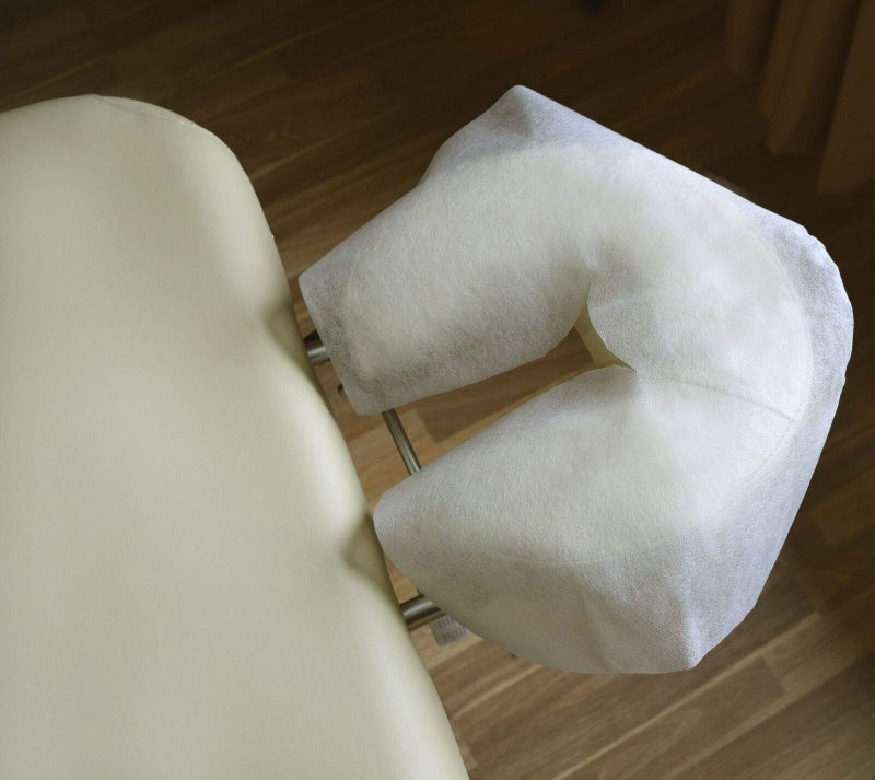 ZMDREAM Pack of 150 Disposable Headrest Sheets for Exam Table Face Rest Cradle Covers for Massage Table 16x12 inches White - Image 2