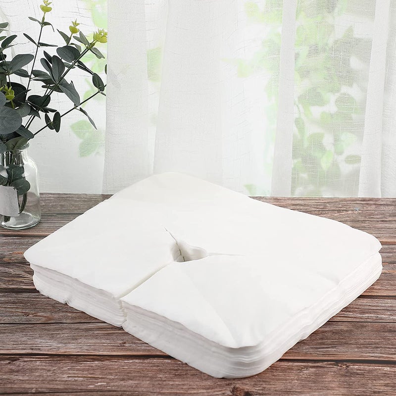 ZMDREAM Pack of 150 Disposable Headrest Sheets for Exam Table Face Rest Cradle Covers for Massage Table 16x12 inches White - Image 5